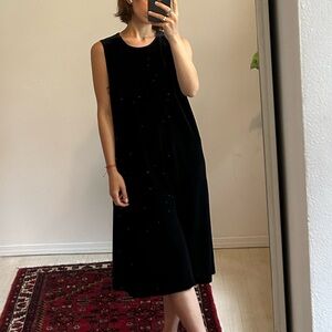 Vintage Velvet Midi Dress